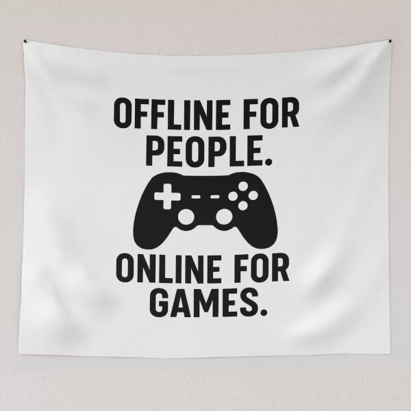Item preview, Offline For People, Online For Games | Minimal Gamer Controller Sticker designed and sold by Gurjeetpixelart.