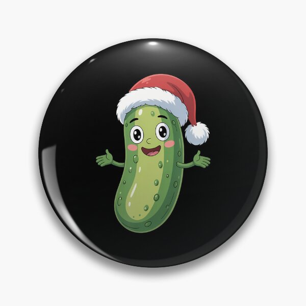 Item preview, Fuuny Pickles Wearing Santa Hat Cute Holiday Humor Christmas designed and sold by ConnieDora.
