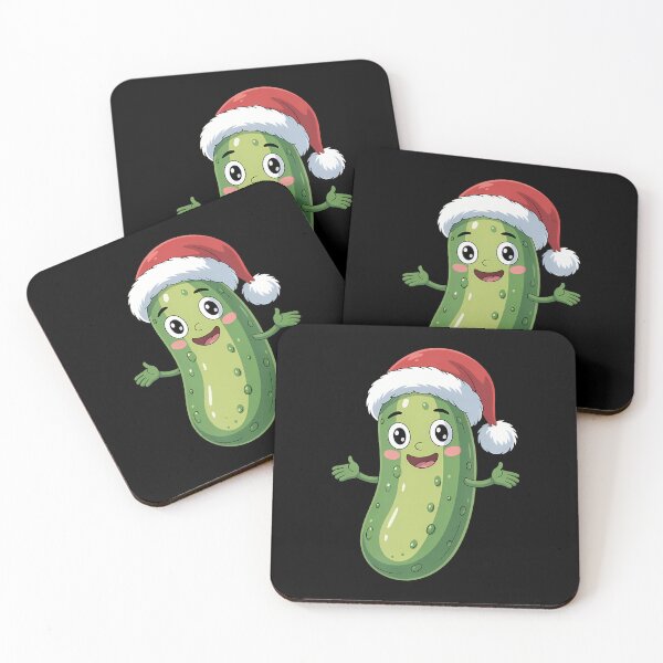 Item preview, Fuuny Pickles Wearing Santa Hat Cute Holiday Humor Christmas designed and sold by ConnieDora.