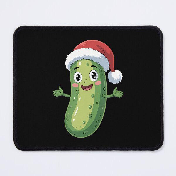 Item preview, Fuuny Pickles Wearing Santa Hat Cute Holiday Humor Christmas designed and sold by ConnieDora.
