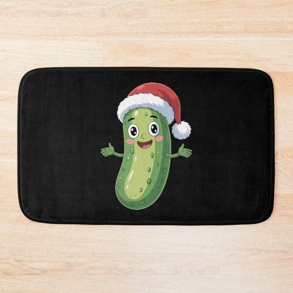 Item preview, Fuuny Pickles Wearing Santa Hat Cute Holiday Humor Christmas designed and sold by ConnieDora.