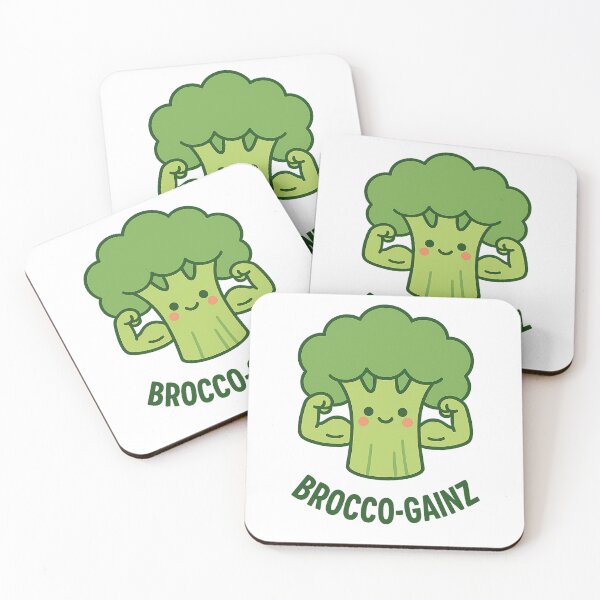 Item preview, Brocco-Gainz | Funny Broccoli Bodybuilder Kawaii Sticker designed and sold by Gurjeetpixelart.