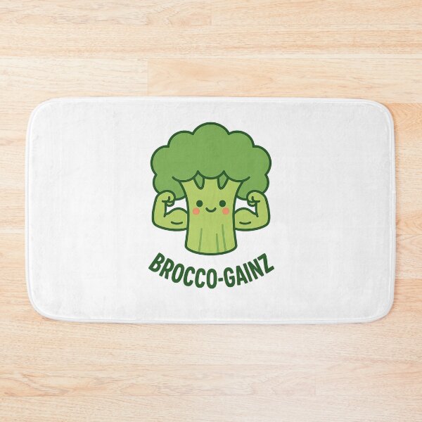 Item preview, Brocco-Gainz | Funny Broccoli Bodybuilder Kawaii Sticker designed and sold by Gurjeetpixelart.