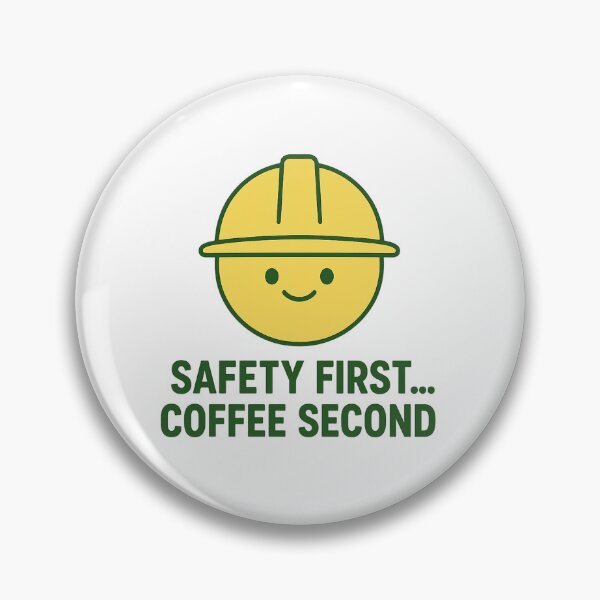 Item preview, Safety First… Coffee Second | Cute Hard Hat Construction Worker Sticker designed and sold by Gurjeetpixelart.