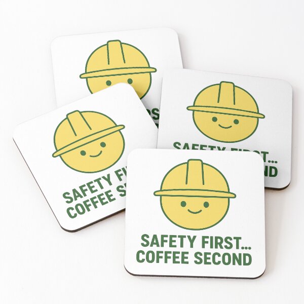Item preview, Safety First… Coffee Second | Cute Hard Hat Construction Worker Sticker designed and sold by Gurjeetpixelart.