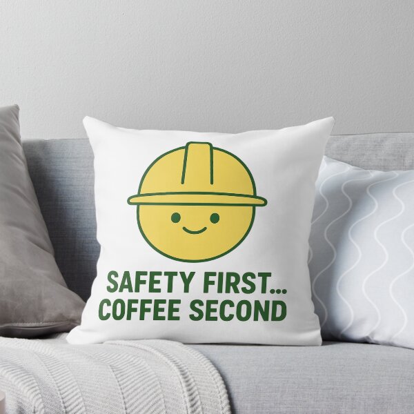 Item preview, Safety First… Coffee Second | Cute Hard Hat Construction Worker Sticker designed and sold by Gurjeetpixelart.