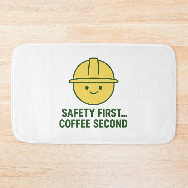 Item preview, Safety First… Coffee Second | Cute Hard Hat Construction Worker Sticker designed and sold by Gurjeetpixelart.