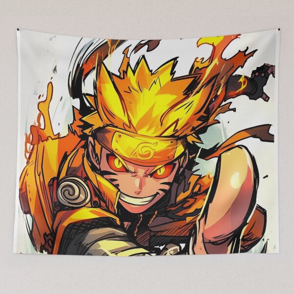 Item preview, Blazing Hero Sprint — Fiery Anime Warrior Art designed and sold by Dyan4.