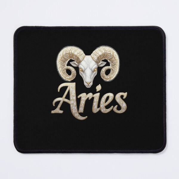 Item preview, Golden Marble Aries Ram designed and sold by ZodiacWonders.