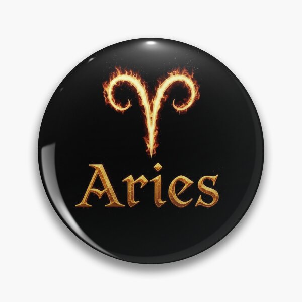 Item preview, Fiery Golden Aries Zodiac designed and sold by ZodiacWonders.