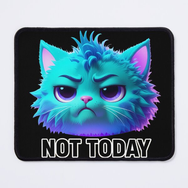 Item preview, Not Today – Grumpy Cat Mood Meme Sticker designed and sold by Catzy Live®.