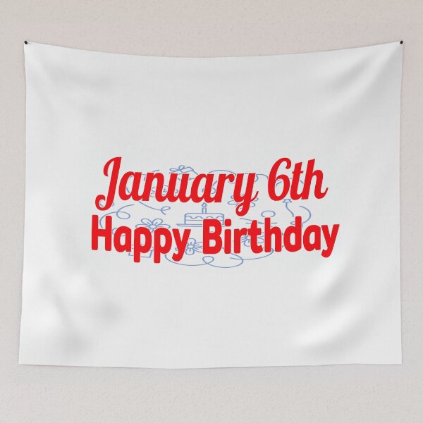 Item preview, January 6th, Gift birthday  designed and sold by Sujinthaiart.