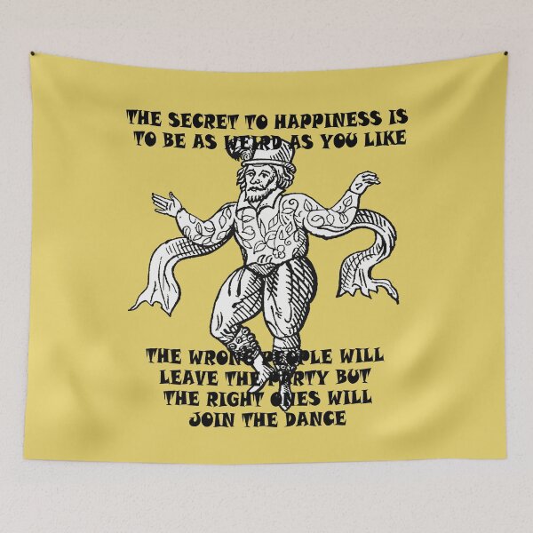 Item preview, The Secret To Happiness Is To Be Weird Vintage Morris Illustration  designed and sold by taiche.