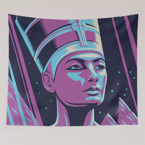 Item preview, Nefertiti: Synthwave Pharaoh designed and sold by Drawings Project.