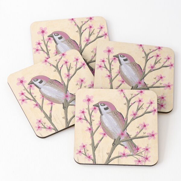 Item preview, Tree sparrow painted bird, perfect for bird lovers designed and sold by pholiumsigma_design.