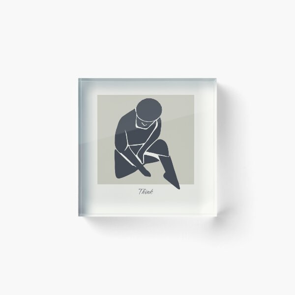 Item preview, Minimalist Man's Figure To Think About designed and sold by SmilingAnny.
