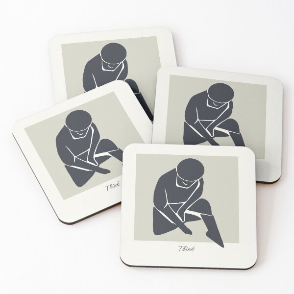 Item preview, Minimalist Man's Figure To Think About designed and sold by SmilingAnny.