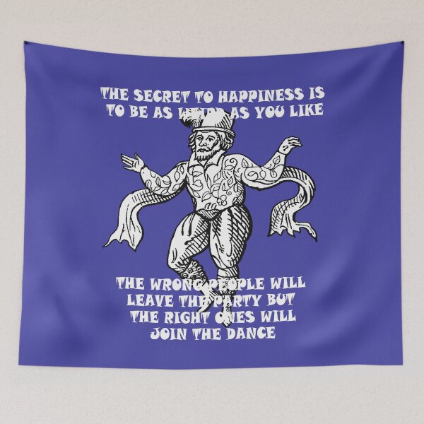 Item preview, The Secret To Happiness Is To Be Weird Vintage Morris Illustration  designed and sold by taiche.