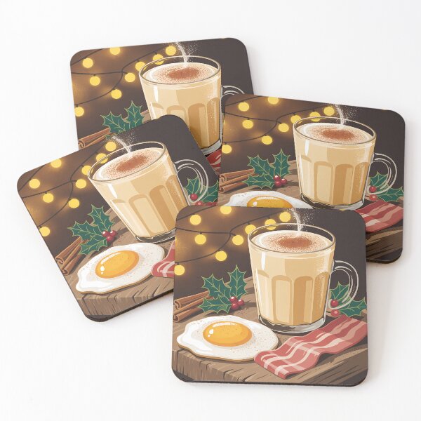 Item preview, Egg Nog Probably Breakfast Food - Funny Christmas Drink - Holiday Humor Gift designed and sold by GiftsForge.