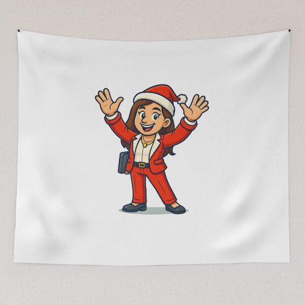 Item preview, Festive Businesswoman in Santa Suit designed and sold by DigiHub Linker.