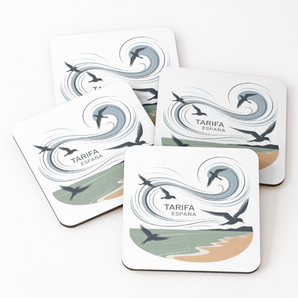 Item preview, Tarifa España Aves y viento costero — Diseño minimalista de fauna oceánica designed and sold by CircinusStore.