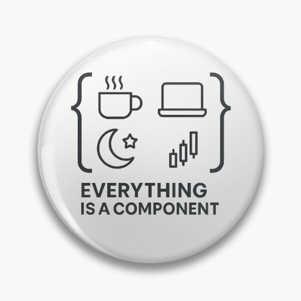 Item preview, Everything Is a Component – React Philosophy designed and sold by techy-rrr.