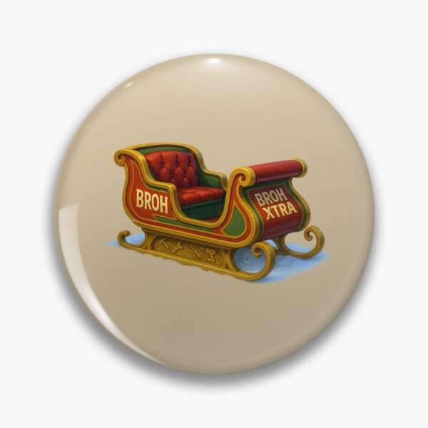 Item preview, Christmas Craftsman Sleigh – Classic Red and Gold Holiday Illustration designed and sold by BROHLine Studio.