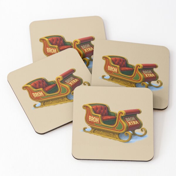 Item preview, Christmas Craftsman Sleigh – Classic Red and Gold Holiday Illustration designed and sold by BROHLine Studio.
