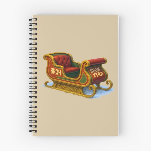 Item preview, Christmas Craftsman Sleigh – Classic Red and Gold Holiday Illustration designed and sold by BROHLine Studio.