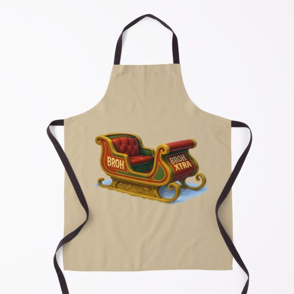 Item preview, Christmas Craftsman Sleigh – Classic Red and Gold Holiday Illustration designed and sold by BROHLine Studio.