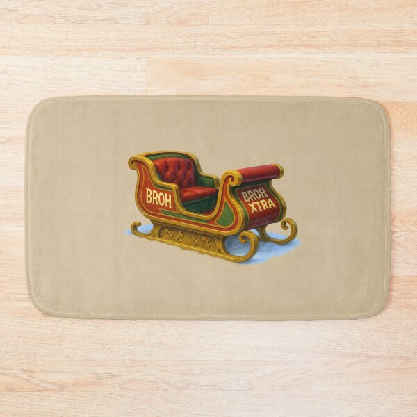 Item preview, Christmas Craftsman Sleigh – Classic Red and Gold Holiday Illustration designed and sold by BROHLine Studio.