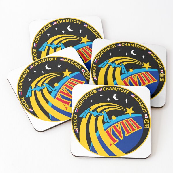 Item preview, International Space Station Expedition 18 Patch designed and sold by CharlieDesings.