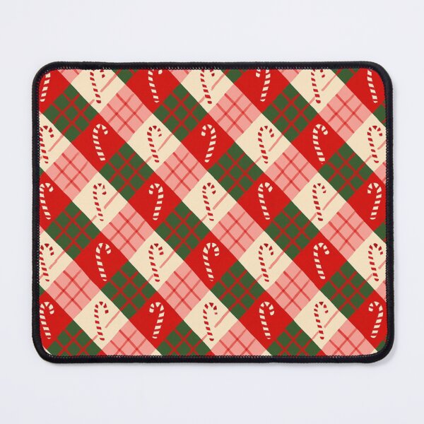 Aperçu de l'œuvre Motif à carreaux de Noël et cannes de Noël créée et vendue par AmberCollective.