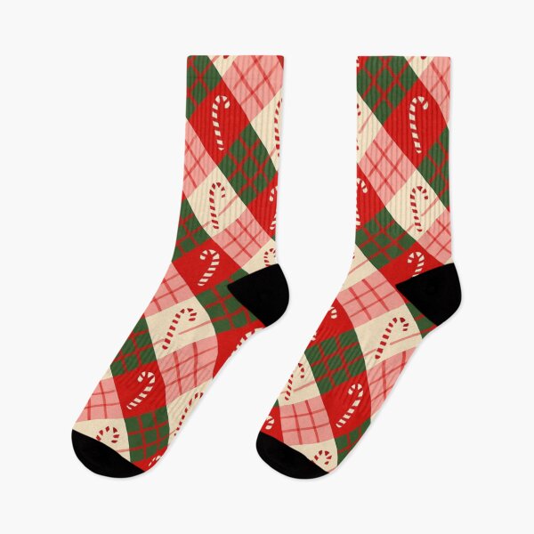 Item preview, Christmas Plaid Candy Cane Pattern designed and sold by AmberCollective.