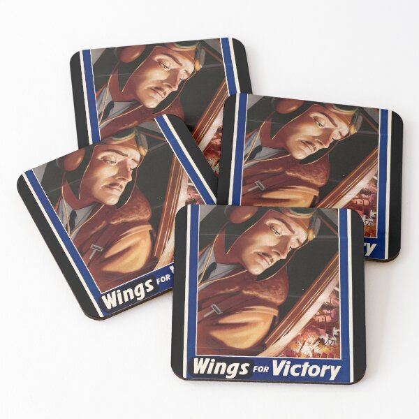 Item preview, World War II Propaganda Poster | Wings for Victory Art | Aviator Cockpit | Buy Bonds & Support | Bold Colors & Heroism designed and sold by artofuniverse.