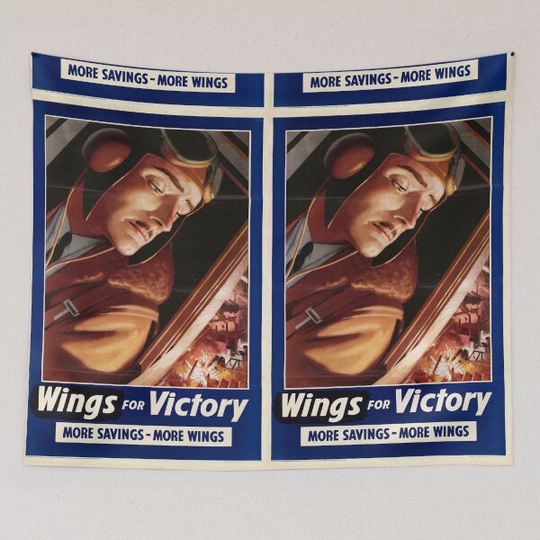 Item preview, World War II Propaganda Poster | Wings for Victory Art | Aviator Cockpit | Buy Bonds & Support | Bold Colors & Heroism designed and sold by artofuniverse.