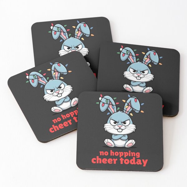 Item preview, Annoyed Rabbit – “No Hopping Cheer Today” | Funny Grumpy Bunny Christmas Design designed and sold by ColorSplash123.