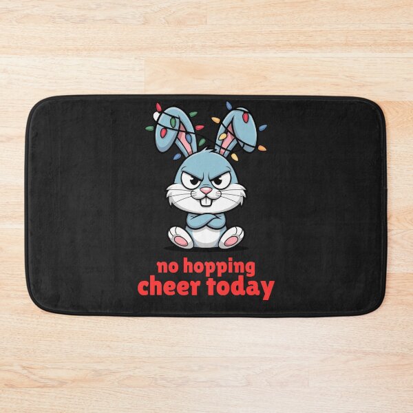 Item preview, Annoyed Rabbit – “No Hopping Cheer Today” | Funny Grumpy Bunny Christmas Design designed and sold by ColorSplash123.