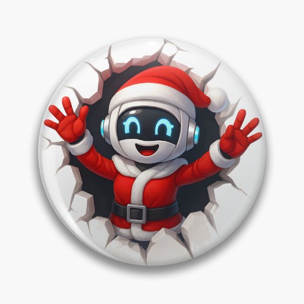 Artikelvorschau, Niedlicher weiblicher KI-Roboter-Weihnachtsmann entworfen und verkauft von DigiHub Linker.