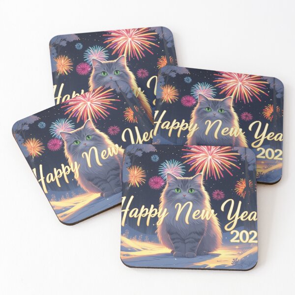 Item preview, Cat with Happy New Year 2025 greetings. designed and sold by evanurozi.