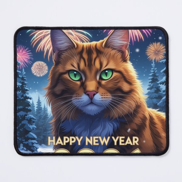 Item preview, Cat with Happy New Year 2025 greetings. designed and sold by evanurozi.
