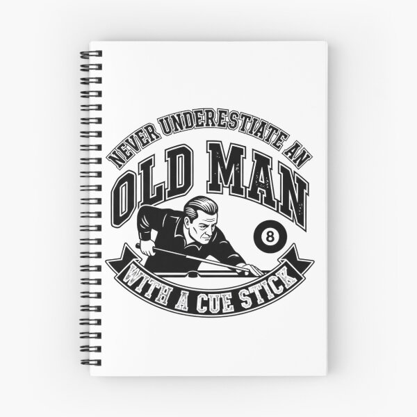 Item preview, Never Underestimate An Old Man With A Cue Stick – Vintage Billiards Humor Design for Pool Players & Snooker Lovers designed and sold by JustCrafted.