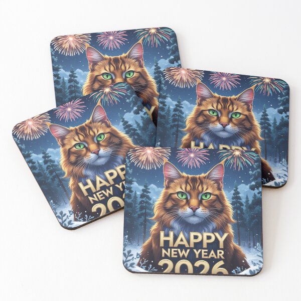 Item preview, Cat with Happy New Year 2025 greetings. designed and sold by evanurozi.