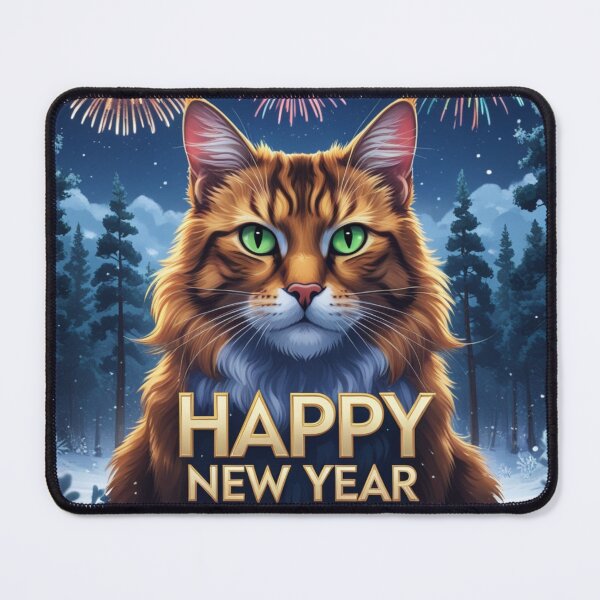 Item preview, Cat with Happy New Year 2025 greetings. designed and sold by evanurozi.