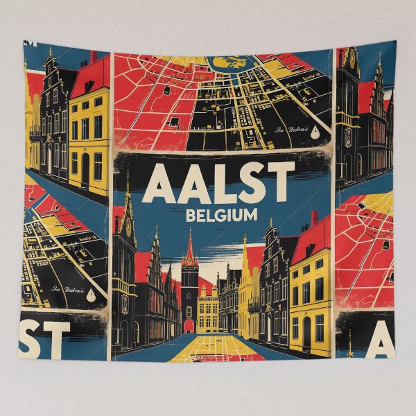 Item preview, Aalst Belgium 1950s Vintage Travel Tourism designed and sold by TravelersGems.