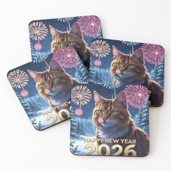 Item preview, Cat with Happy New Year 2025 greetings. designed and sold by evanurozi.