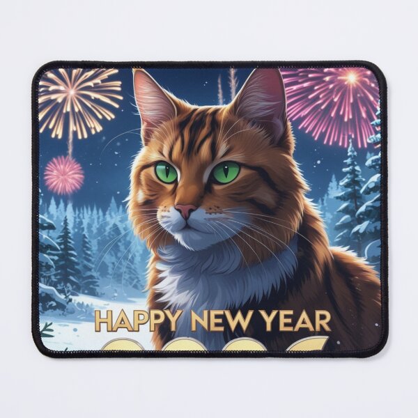 Item preview, Cat with Happy New Year 2025 greetings. designed and sold by evanurozi.