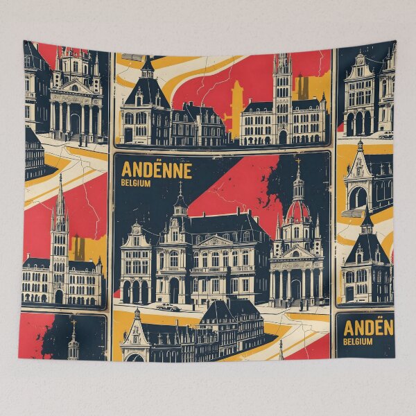 Item preview, Andenne Belgium 1950s Vintage Travel Tourism designed and sold by TravelersGems.
