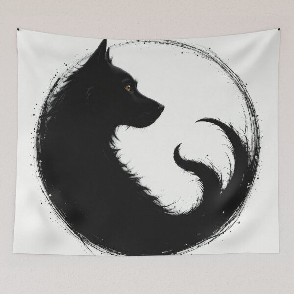 Item preview, Black Wolf Circular Design  designed and sold by Horse Designs .