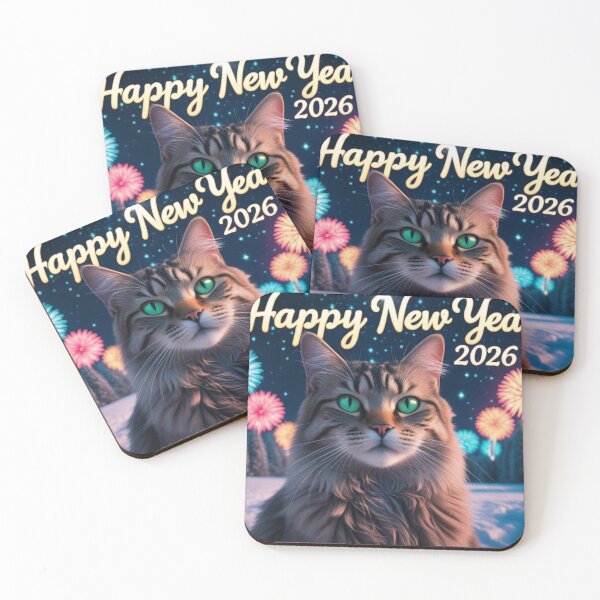 Item preview, Cat with Happy New Year 2025 greetings designed and sold by evanurozi.